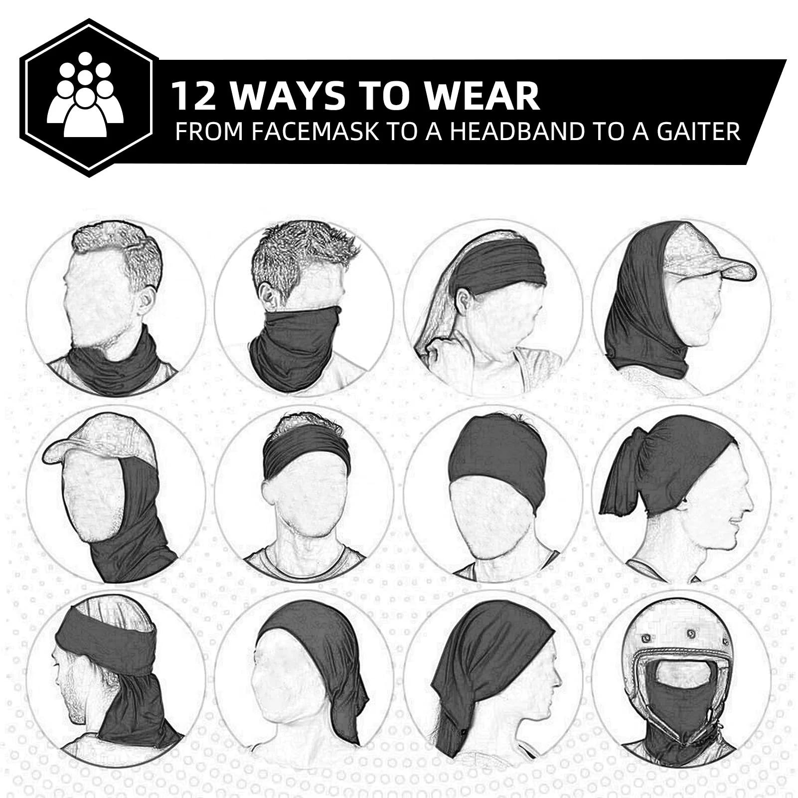 ROCKBROS Cooling Neck Gaiter Bandana Face Mask  Summer Half Face Scarf  for Cycling Fishing - Image 4