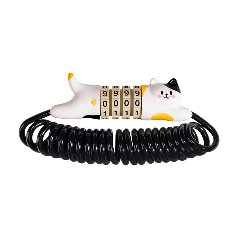 ROCKBROS Cute Cat Password Bike Lock 51.2in - Image 2