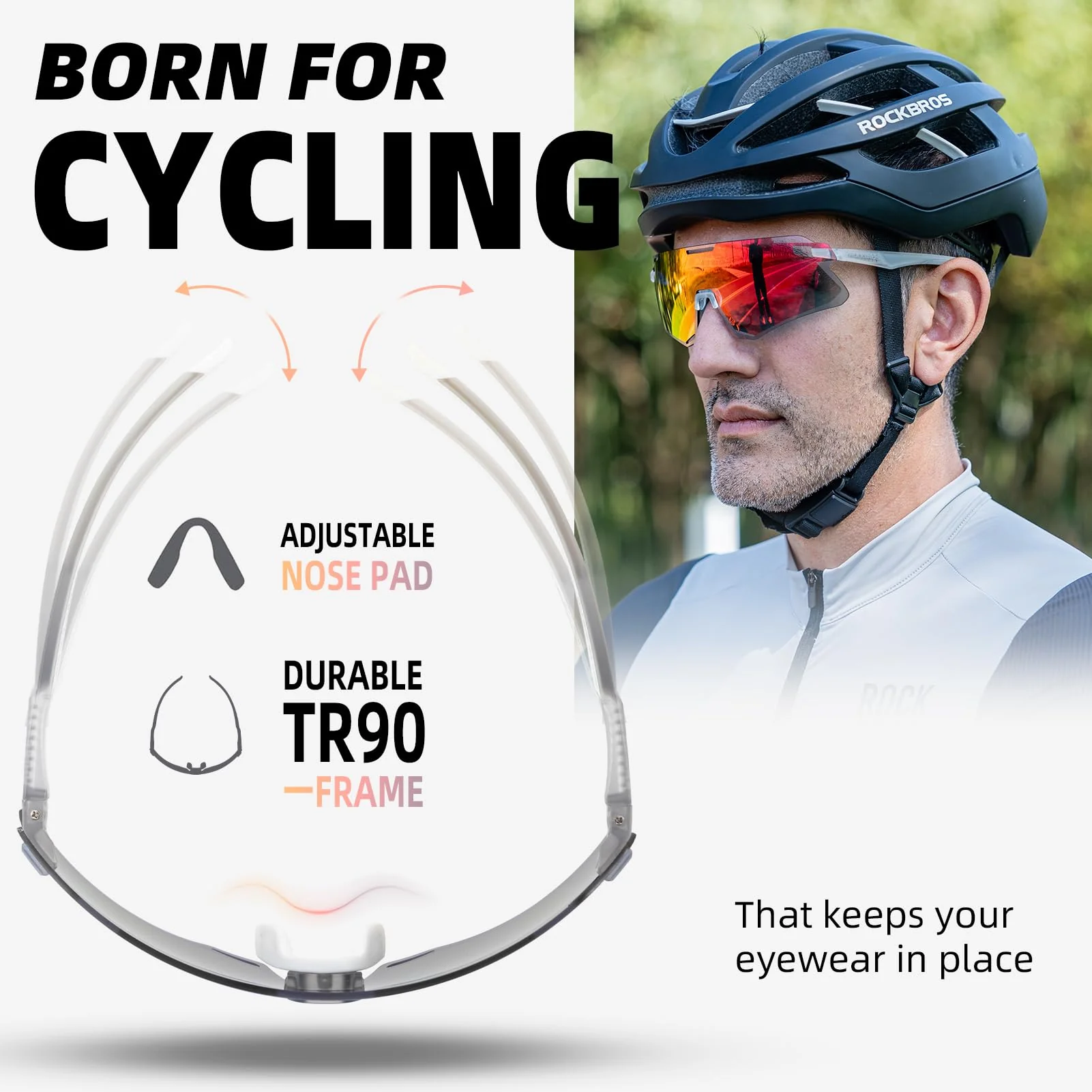 Men's TR90 Photochromic Cycling Sunglasses for MTB - Image 3