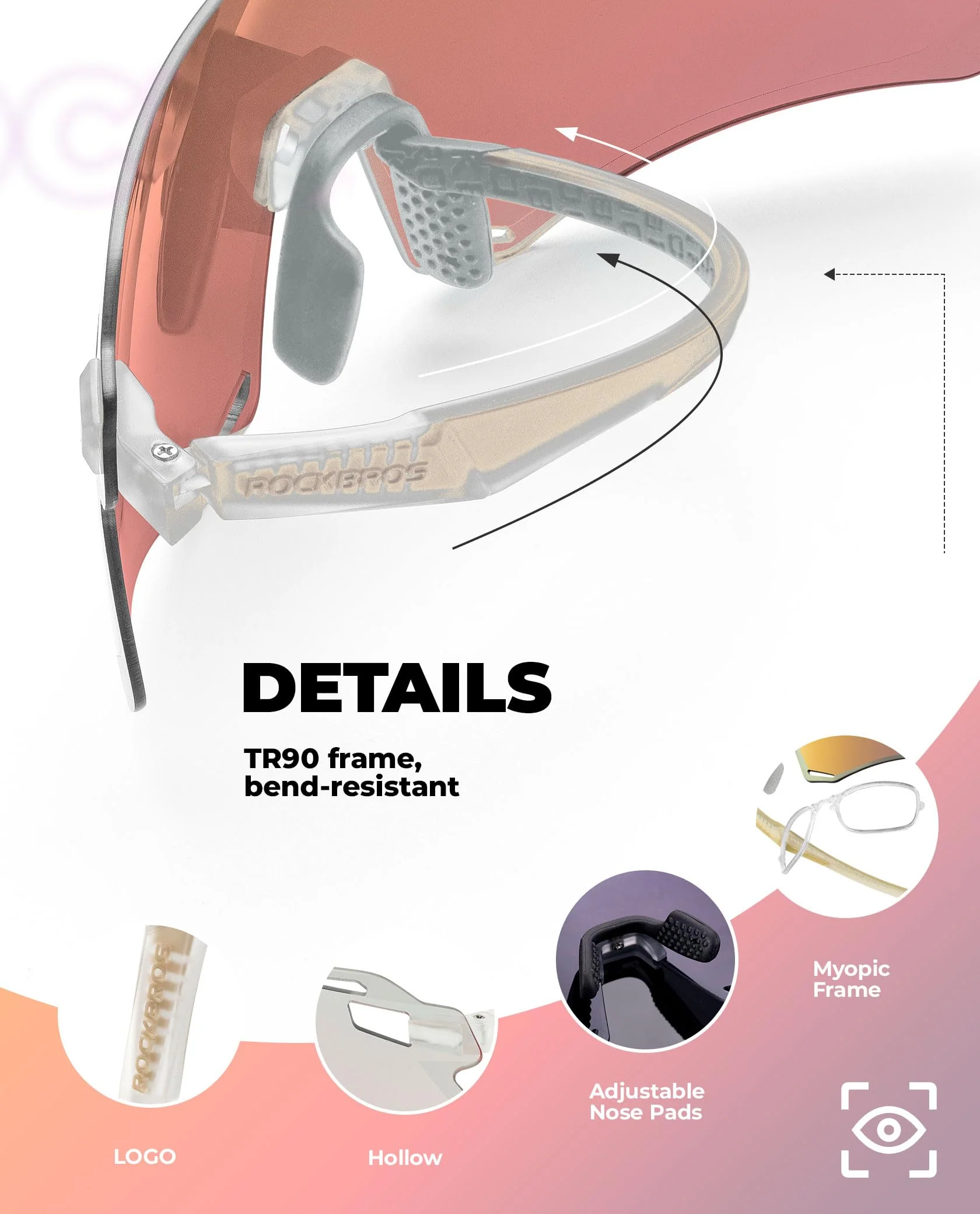 Men's TR90 Photochromic Cycling Sunglasses for MTB - Image 5
