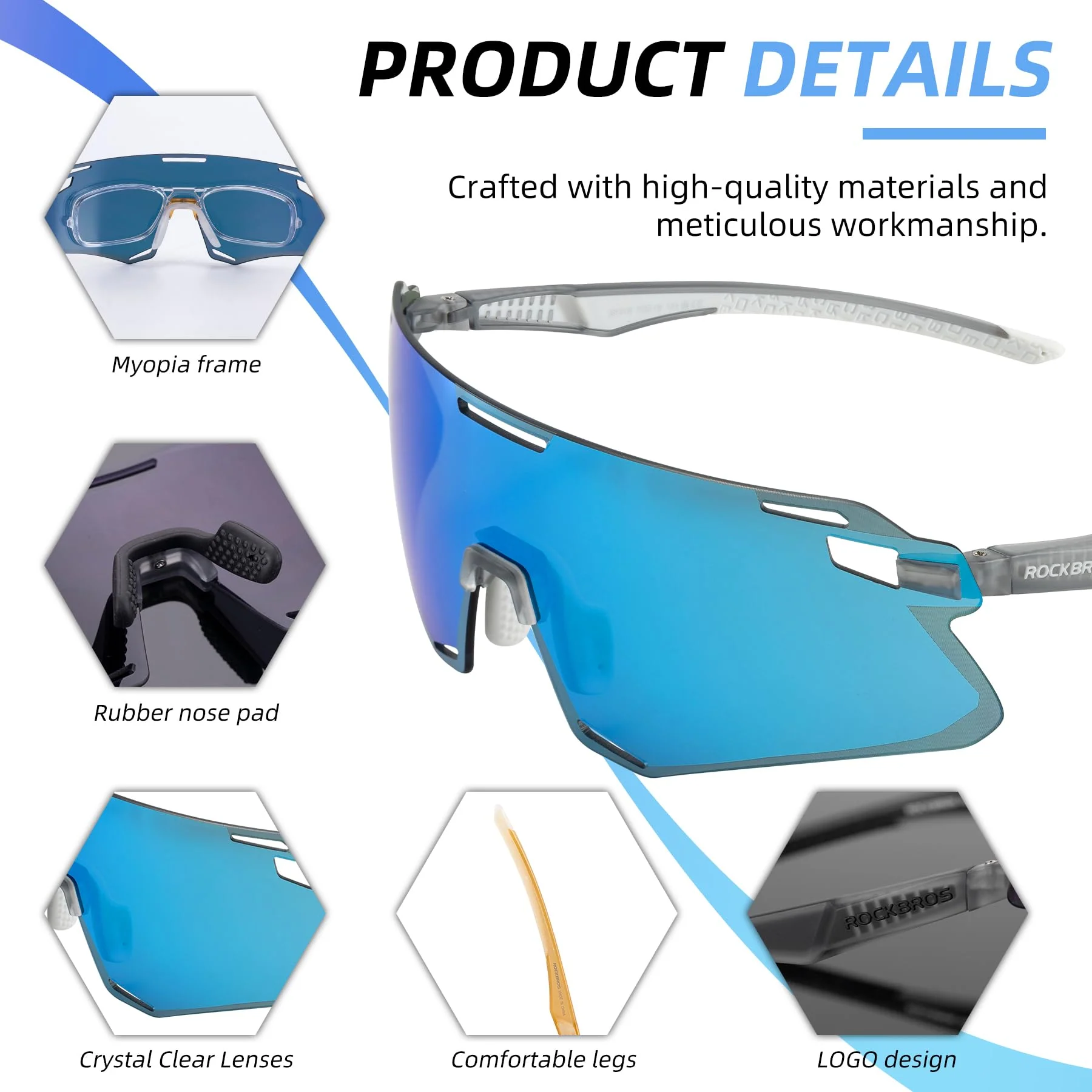 Men's Anti-Blue Light MTB Cycling Sunglasses - Image 18