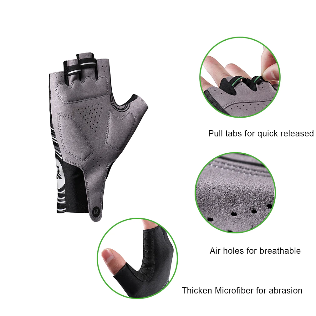 ROCKBROS Cycling Gloves Fitness Half Finger Extension Outdoor Mountaineering - Image 5