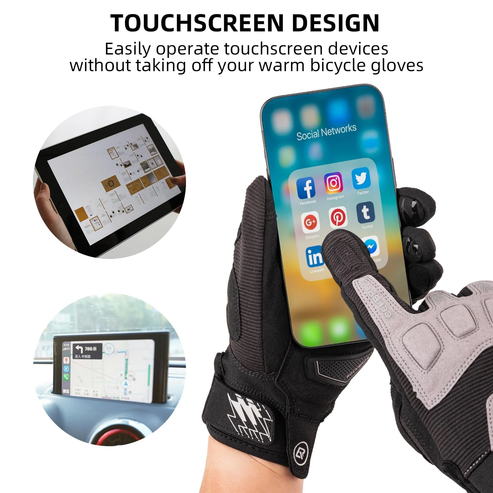 Cycling Gloves Spring Autumn Shock-Absorbing Gloves - Image 7
