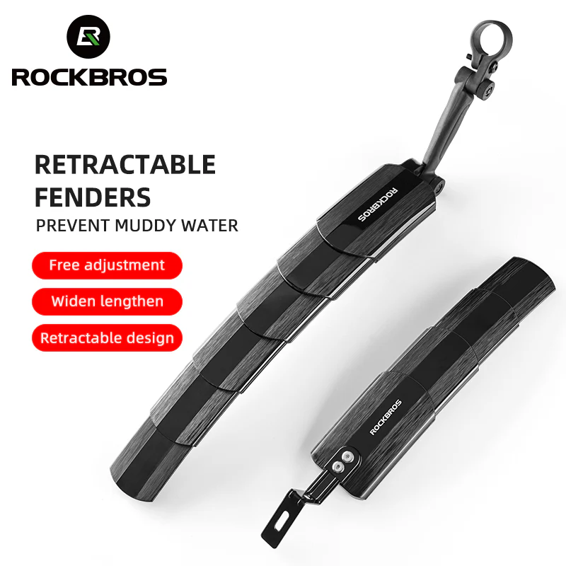 ROCKBROS Cycling Rear Fender Front Mudguard Road Mountain Bike Fender Adjustable - Image 2