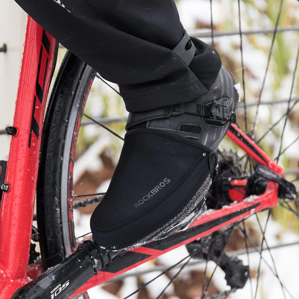 ROCKBROS Cycling Shoe Toe Covers Winter Toe Warmers Cycling Overshoes Protectors Kevlar - Image 2