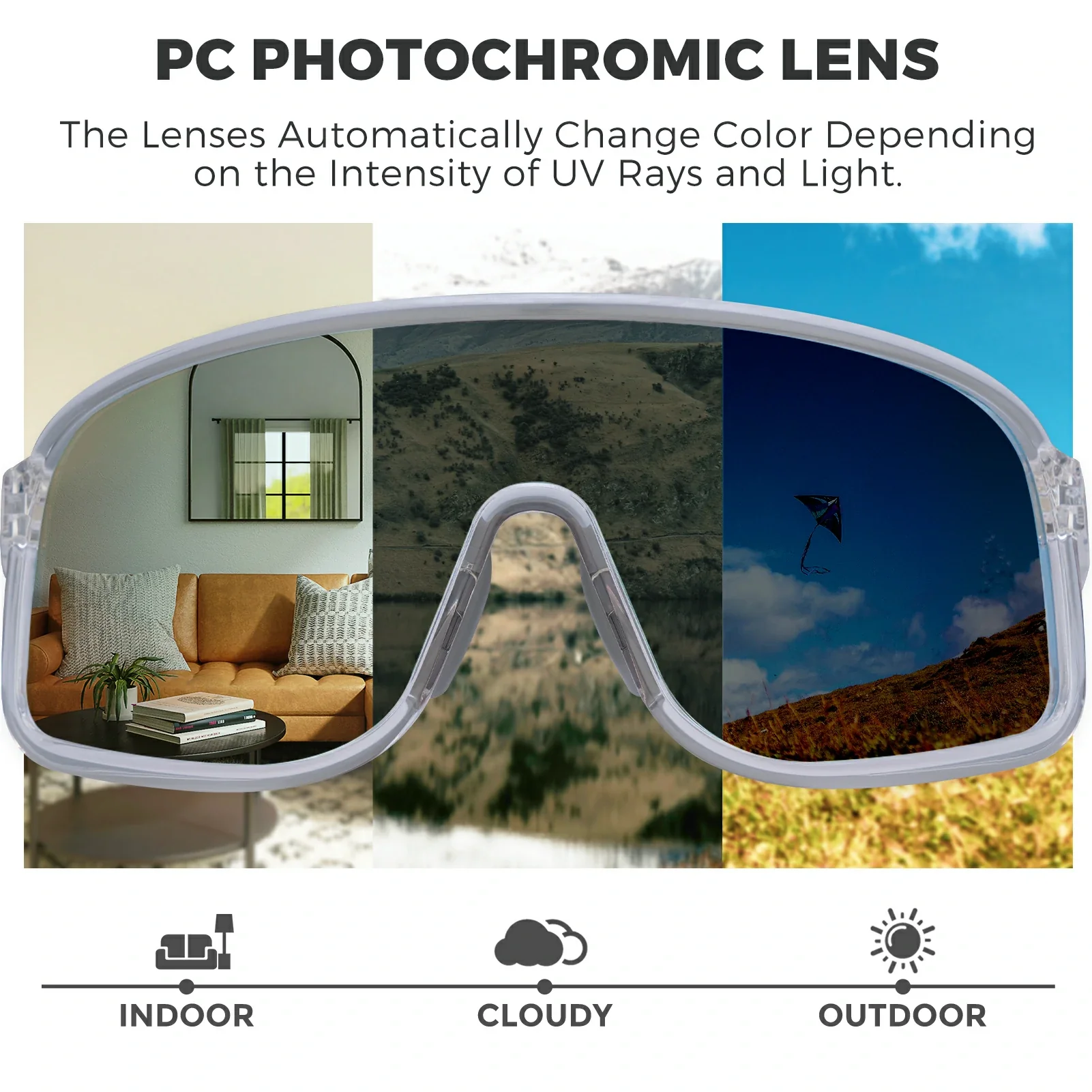 Polarized Photochromic Cycling Sunglasses - Image 25
