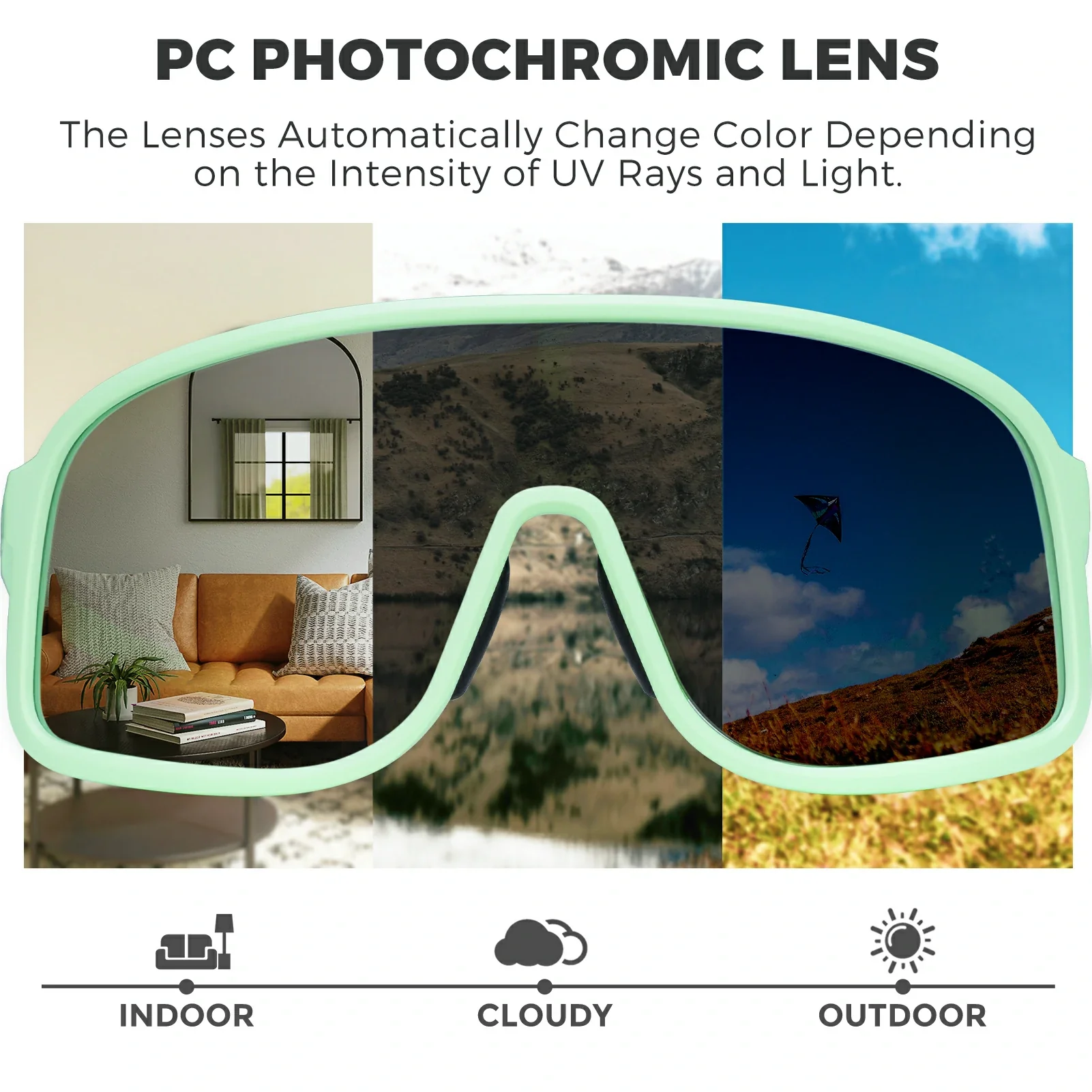 Polarized Photochromic Cycling Sunglasses - Image 30