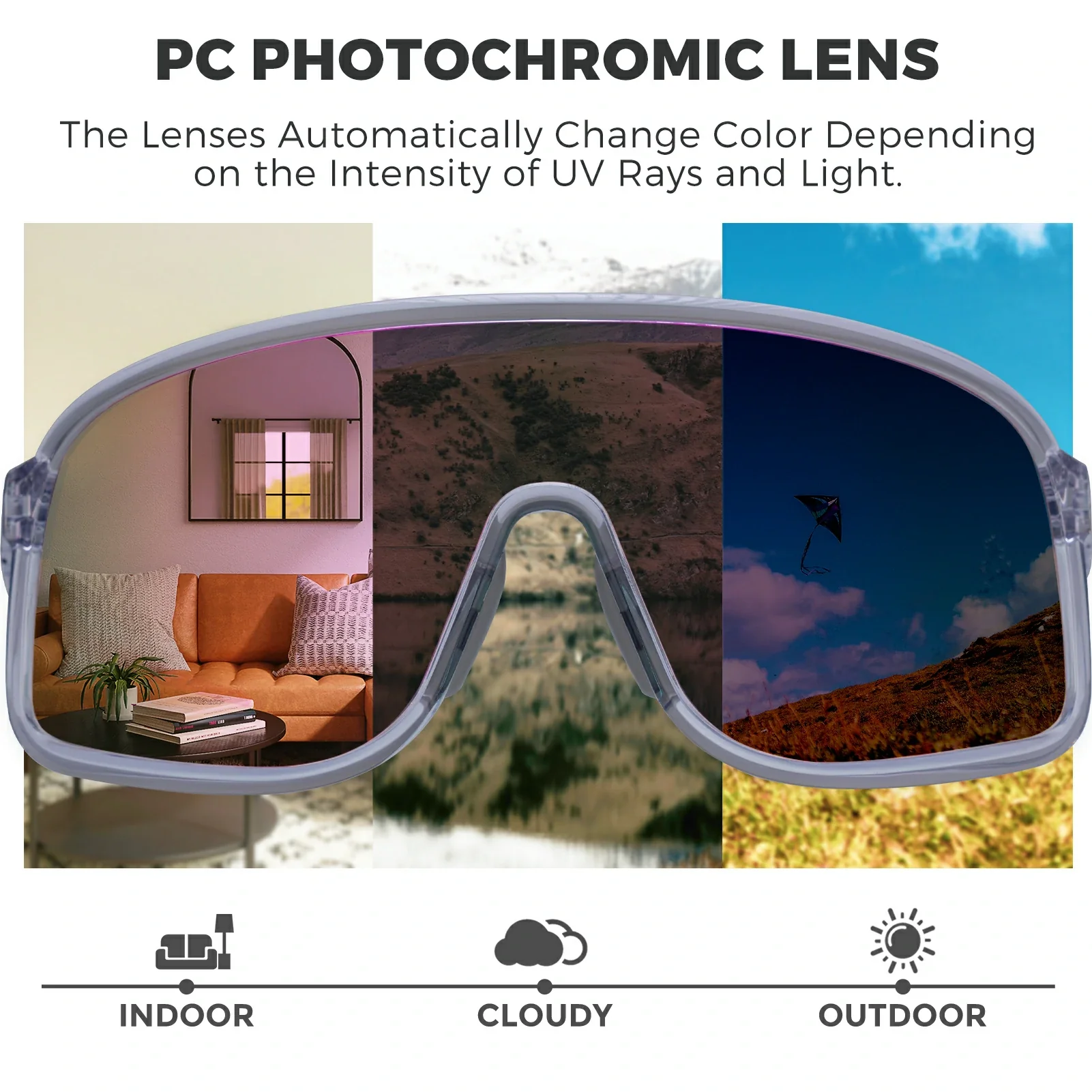 Polarized Photochromic Cycling Sunglasses - Image 39