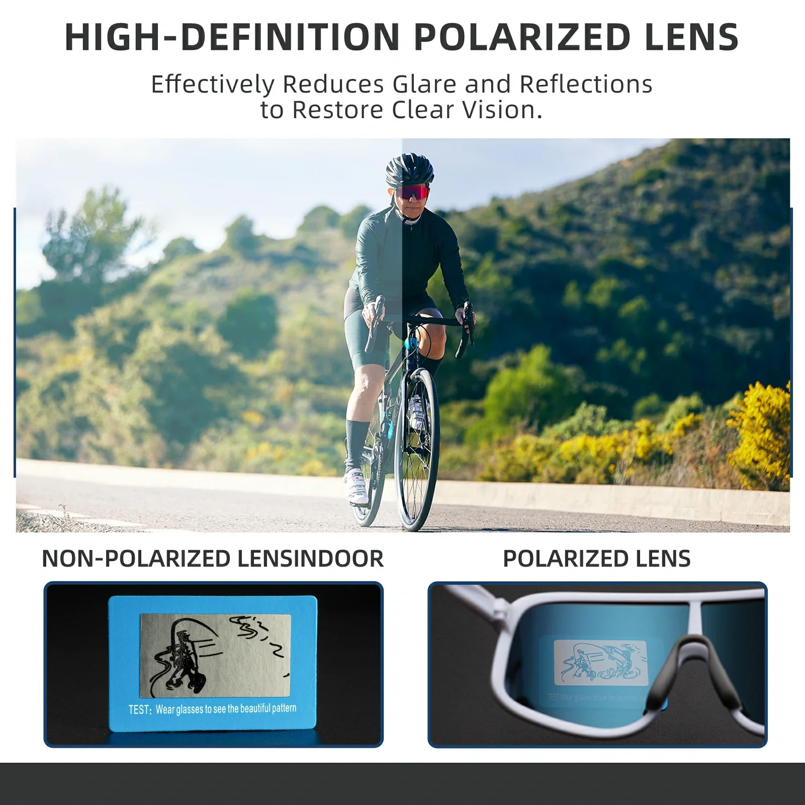 Polarized Photochromic Cycling Sunglasses - Image 66