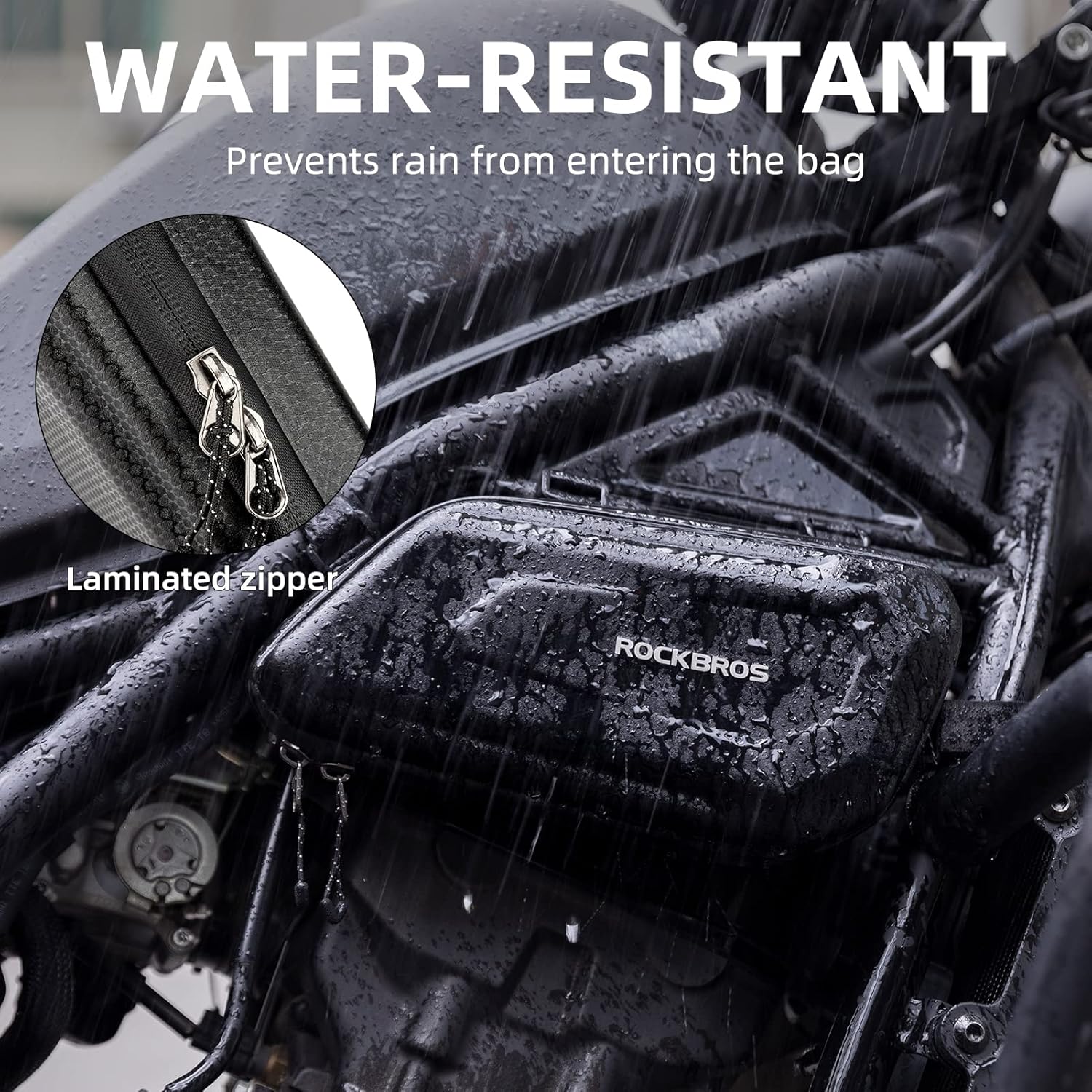 ROCKBROS EVA Hard Shell Motorcycle Tool Bag - Water-Resistant Triangle Side Bag - Image 5
