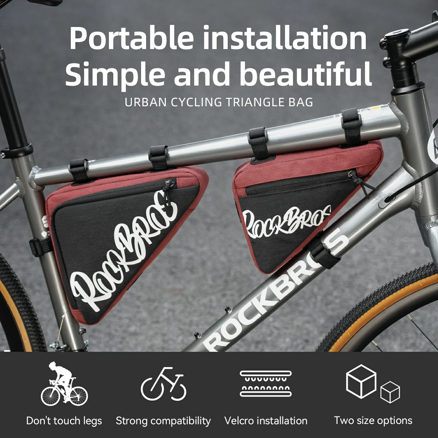 ROCKBROS FlashRide Sketch  Bike Triangle Bag - Image 4