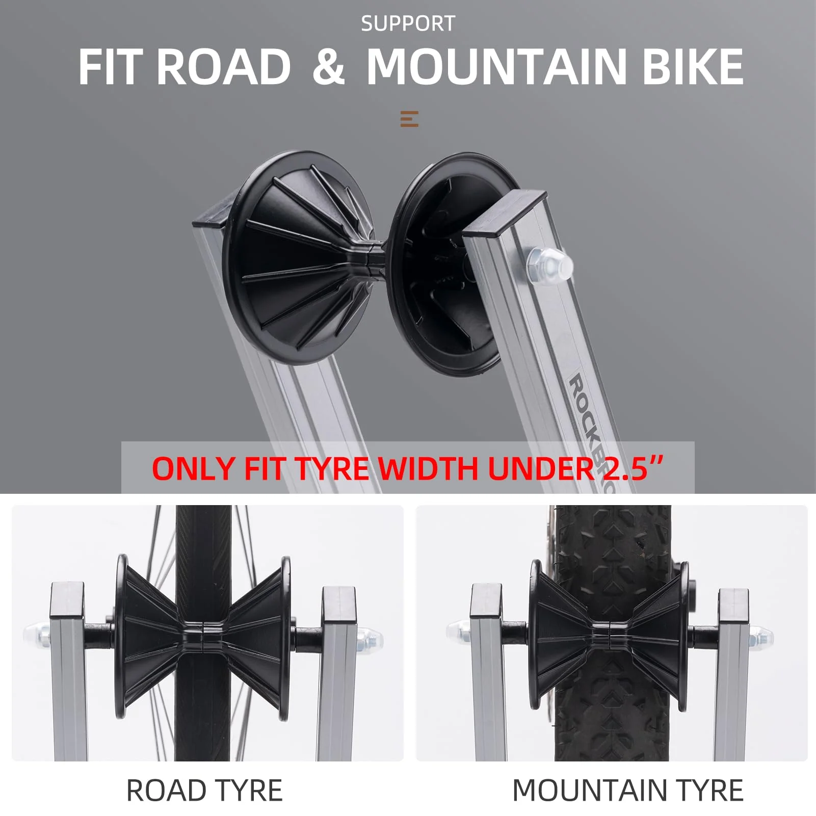 Foldable Alloy Indoor Bike Stand for 20"-29" Wheels - Image 13