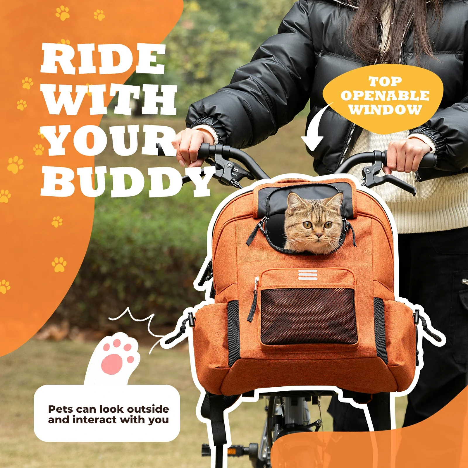 ROCKBROS Folding Bike Pet Bag Backpack - Image 6
