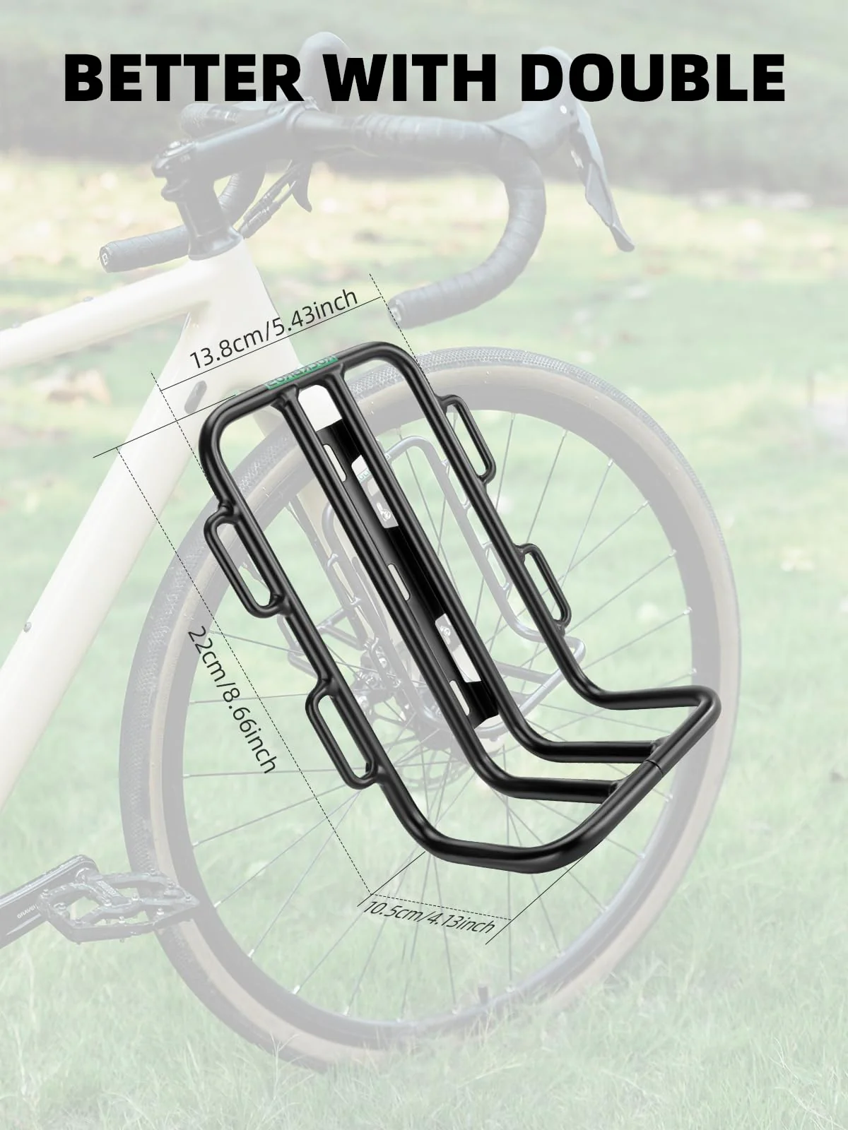 ROCKBROS Front Bike Rack Aluminum Alloy Luggage Touring Carrier Racks 6.6lbs - Image 14