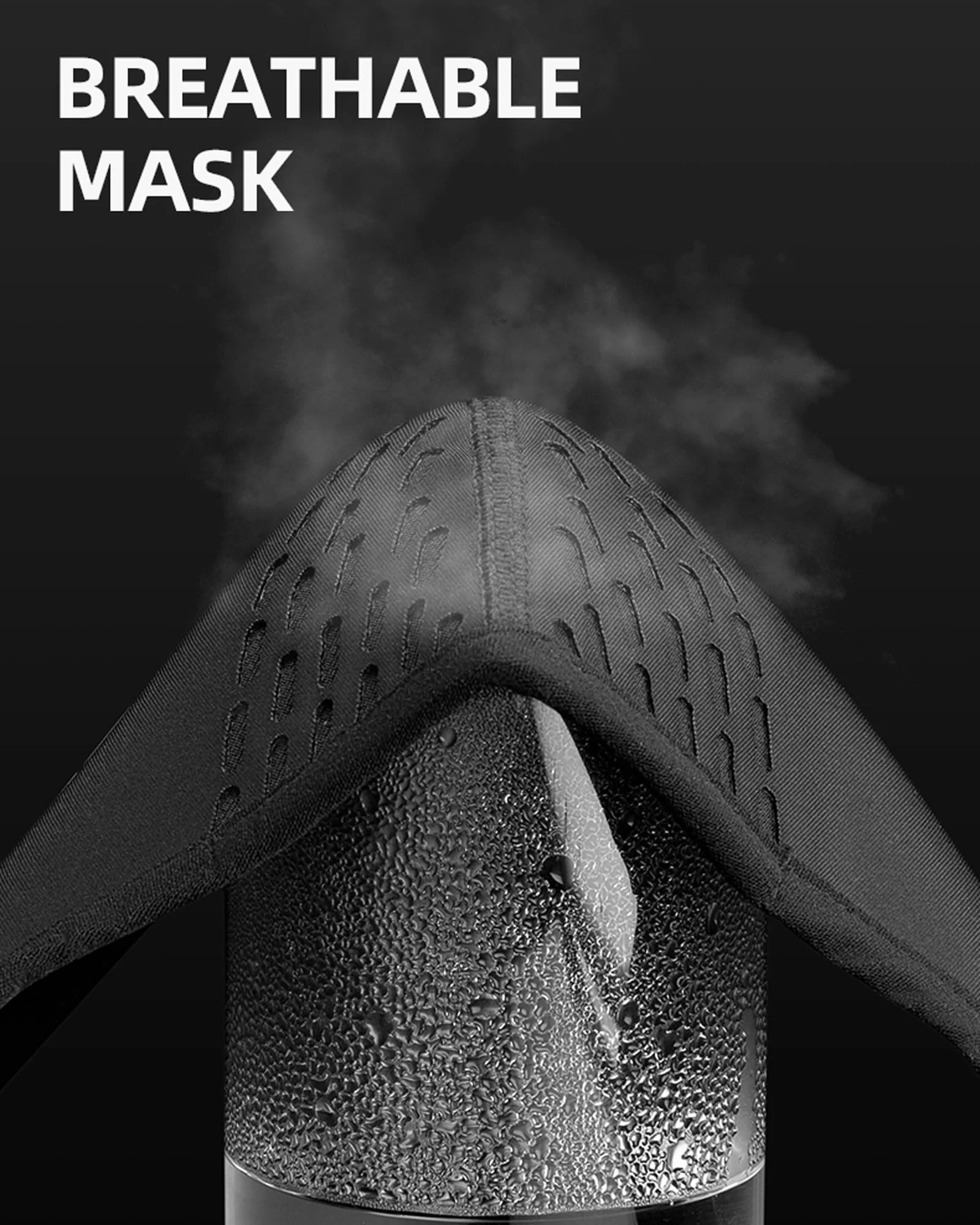 ROCKBROS Half Balaclava Mask Winter Thermal Half Mask Black Beige - Image 6