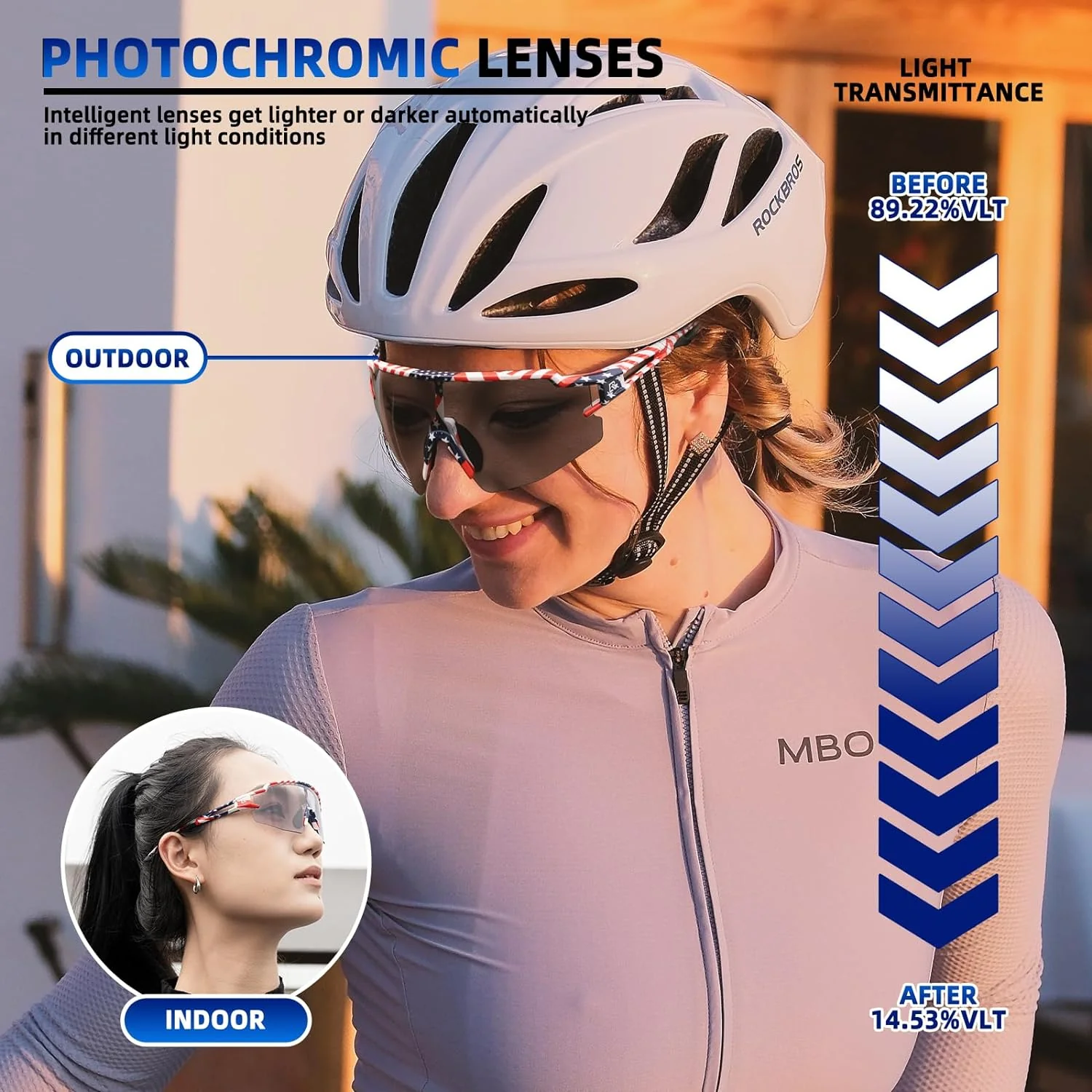 Half-Frame Photochromic Sports Sunglasses (UV400) - Image 38