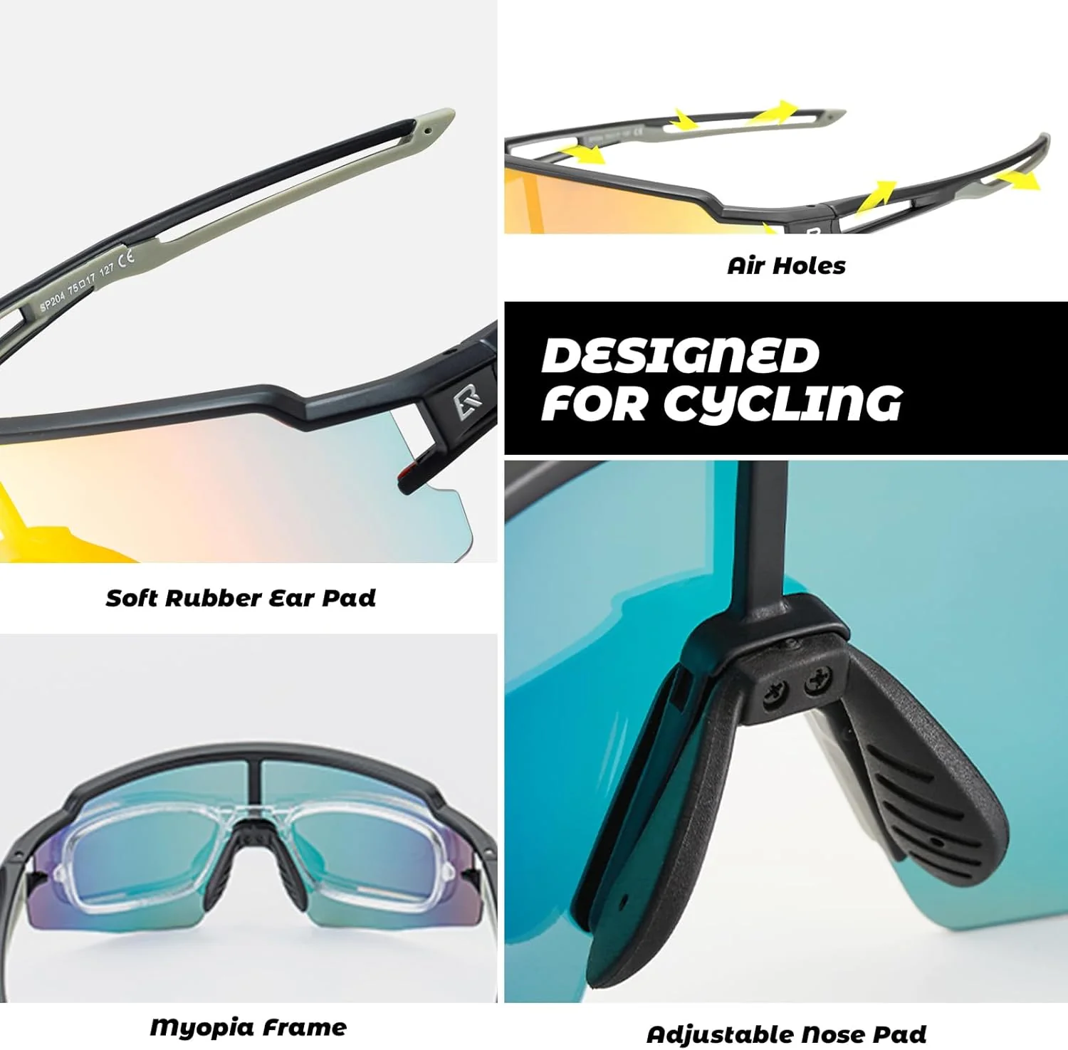 Half-Frame Photochromic Sports Sunglasses (UV400) - Image 47