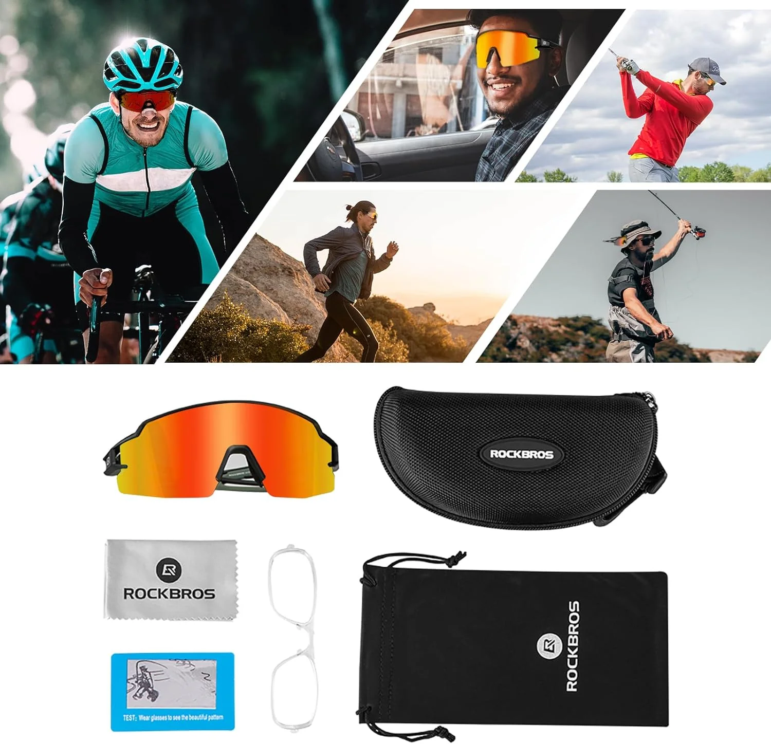 Half-Frame Photochromic Sports Sunglasses (UV400) - Image 48