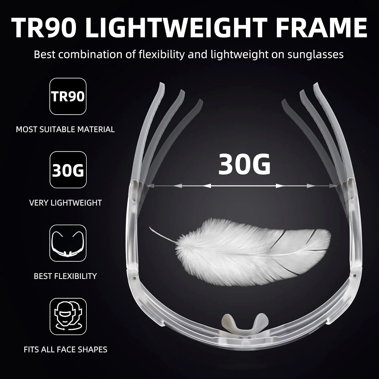 Half-Frame Photochromic Sports Sunglasses (UV400) - Image 50