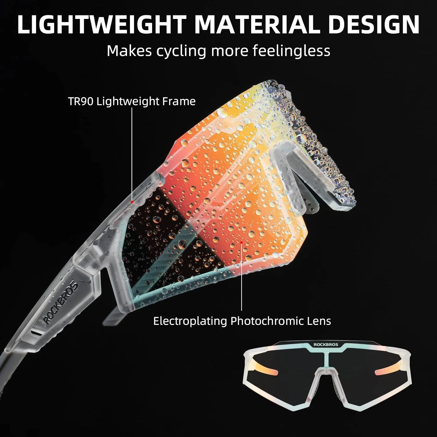 Half-Frame Photochromic Sports Sunglasses (UV400) - Image 52