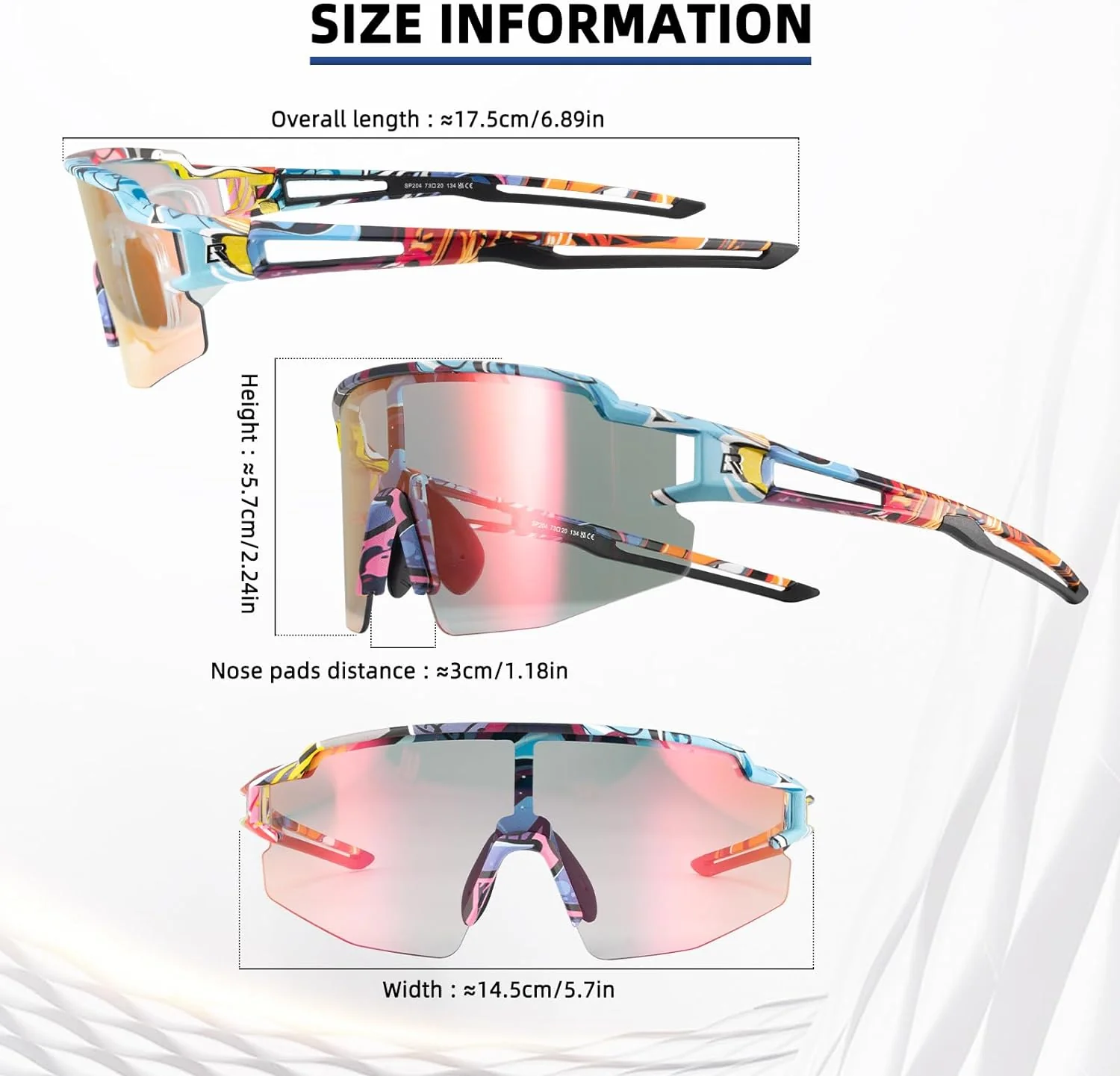 Half-Frame Photochromic Sports Sunglasses (UV400) - Image 57