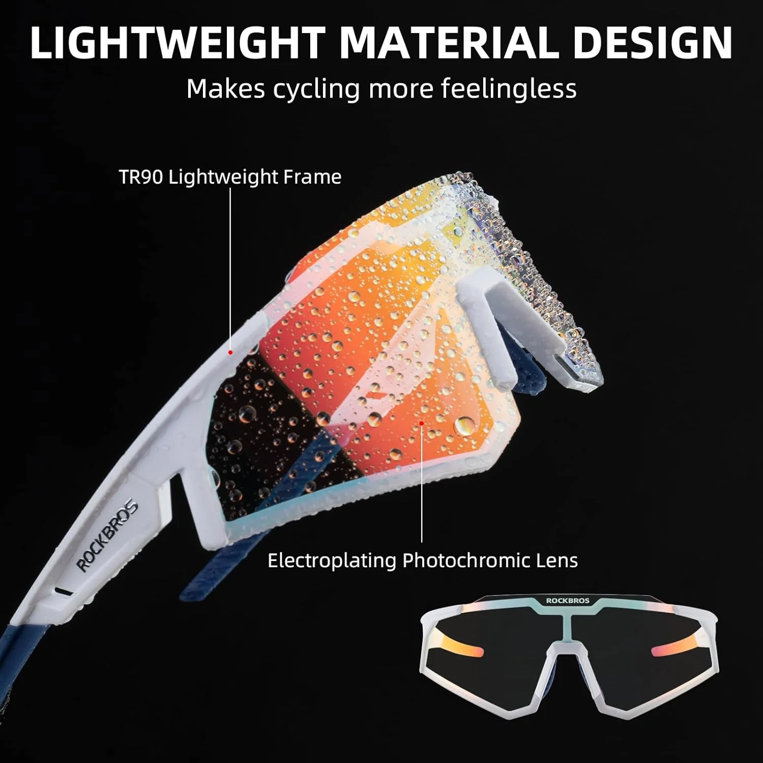Half-Frame Photochromic Sports Sunglasses (UV400) - Image 65