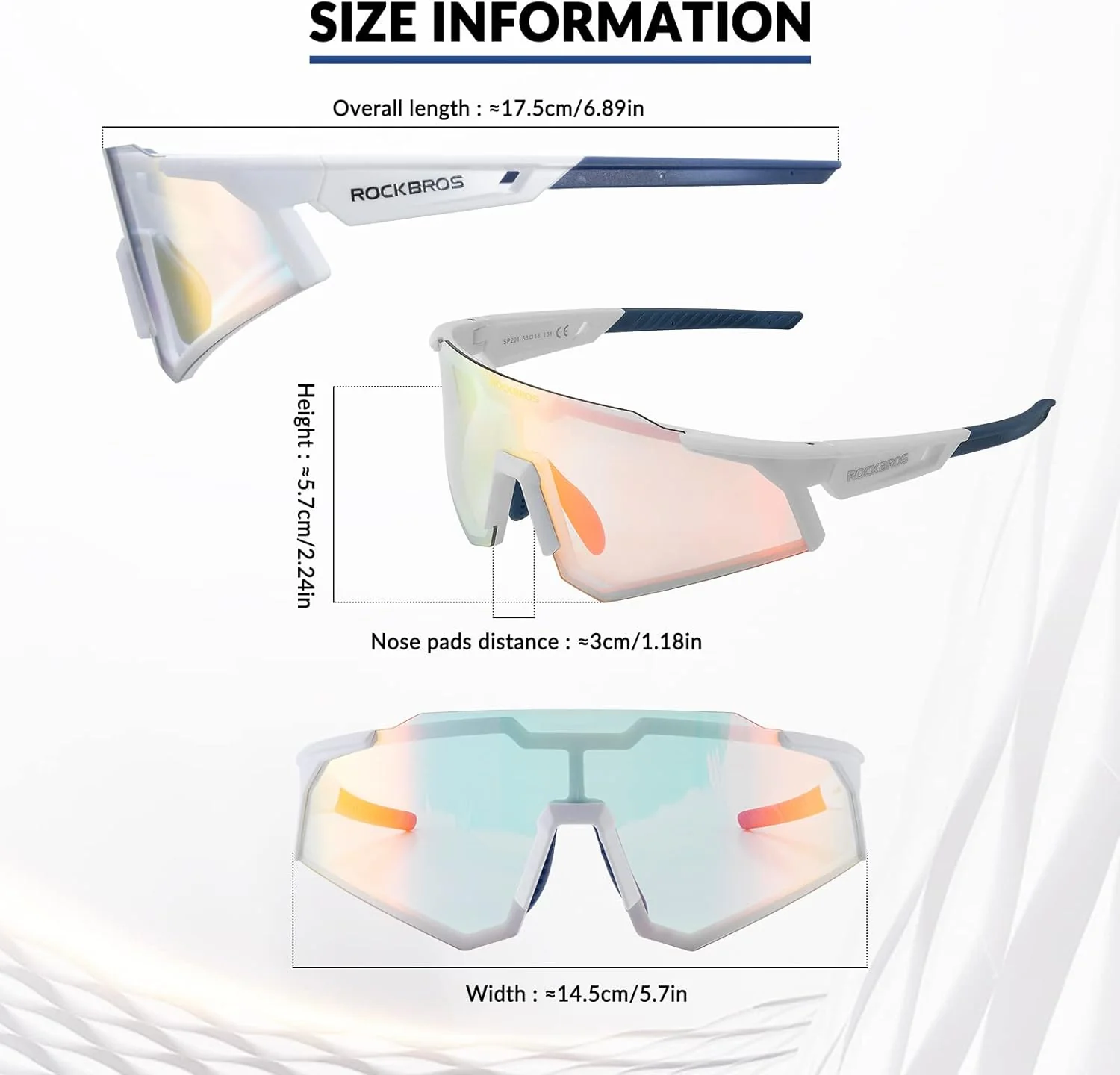 Half-Frame Photochromic Sports Sunglasses (UV400) - Image 68