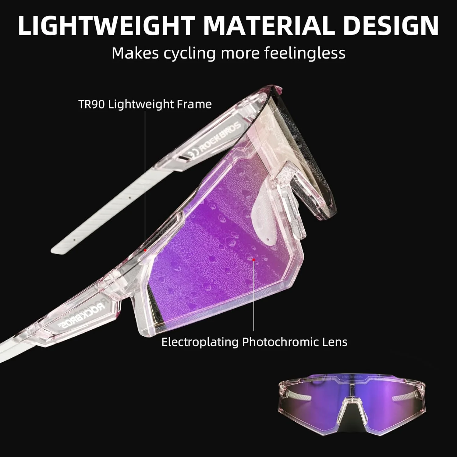 Half-Frame Photochromic Sports Sunglasses (UV400) - Image 70