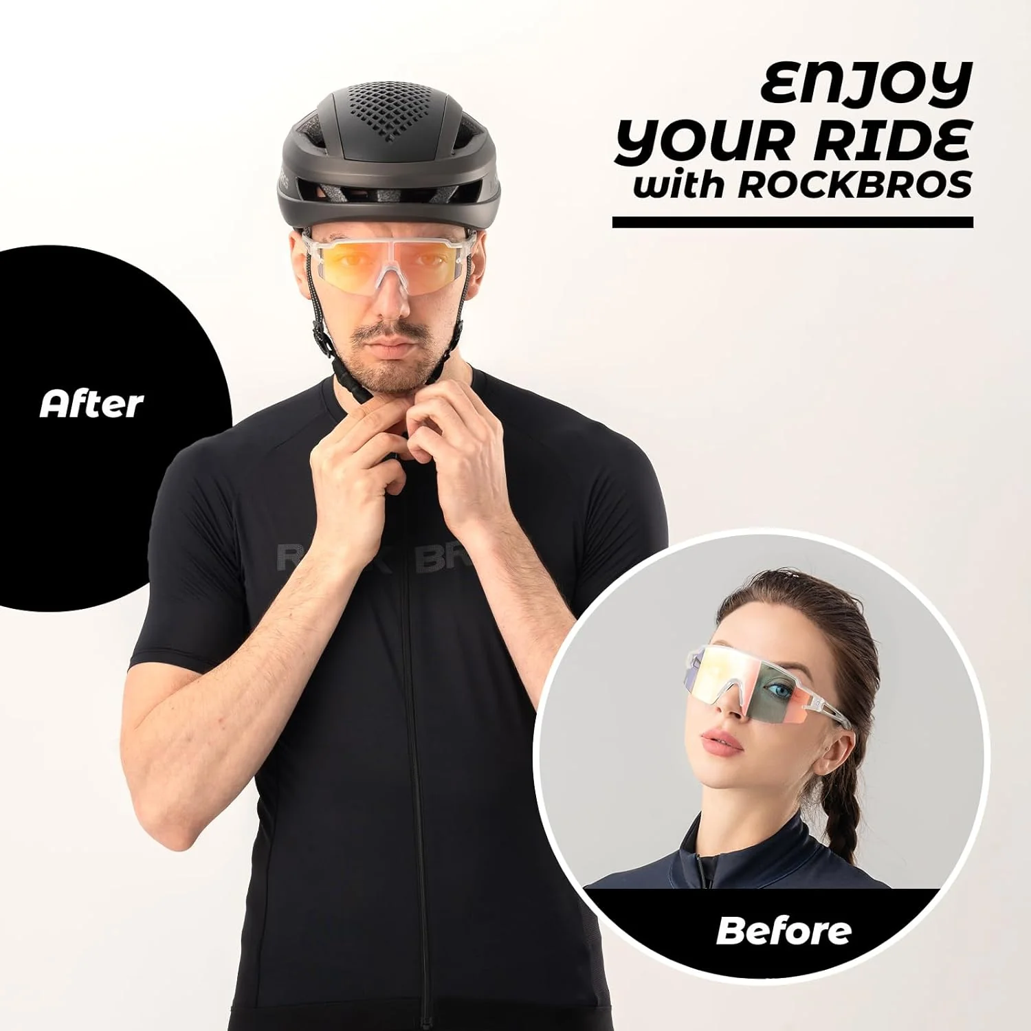 Half-Frame Photochromic Sports Sunglasses (UV400) - Image 75