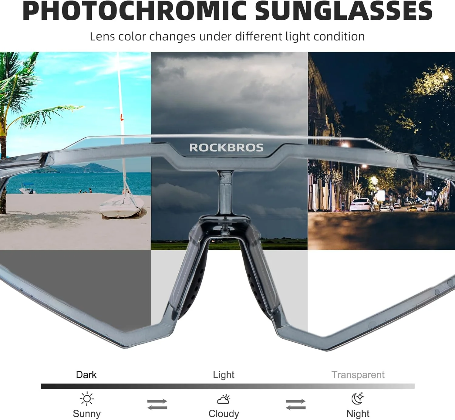 Half-Frame Photochromic Sports Sunglasses (UV400) - Image 82