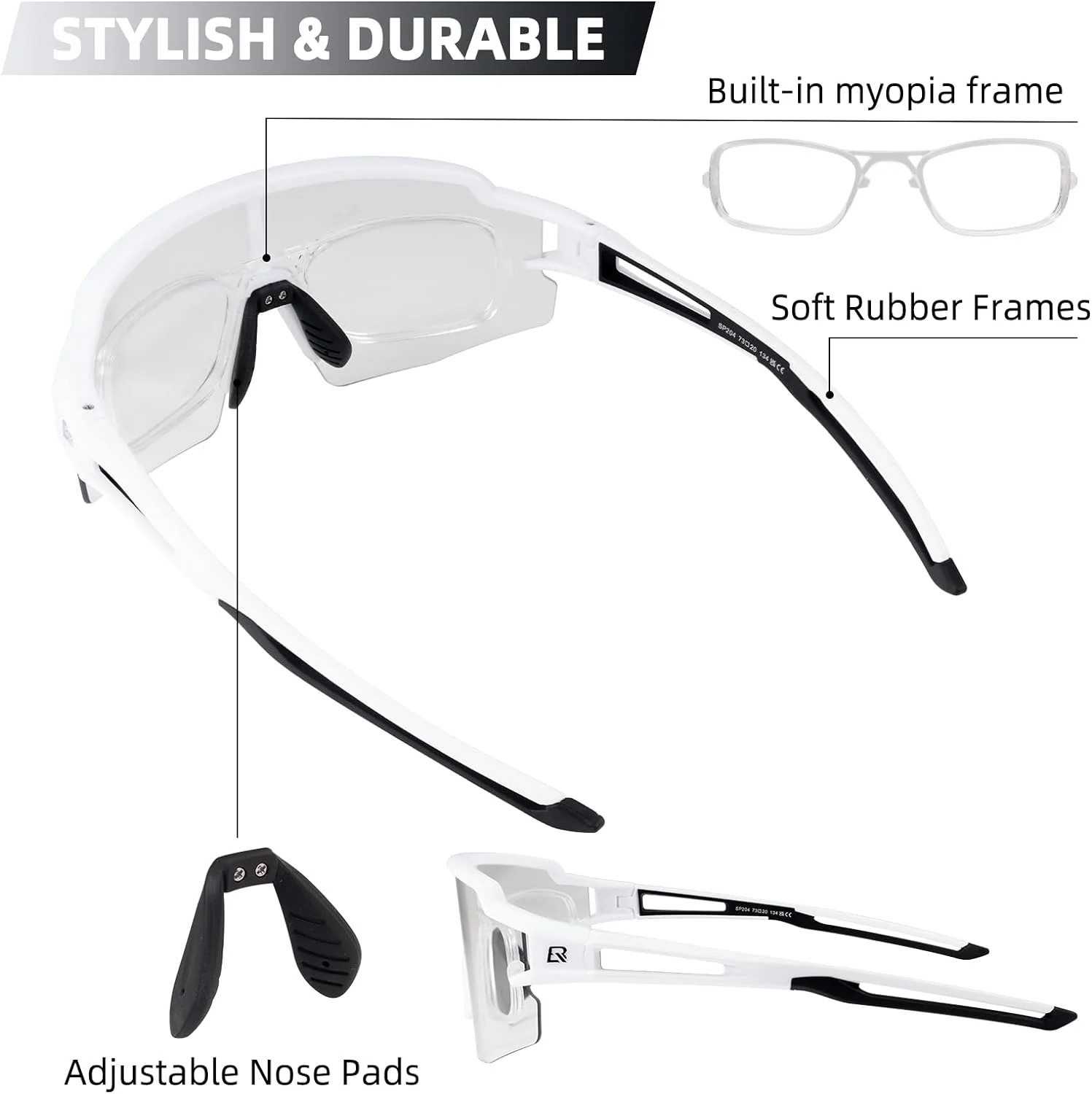 Half-Frame Photochromic Sports Sunglasses (UV400) - Image 88