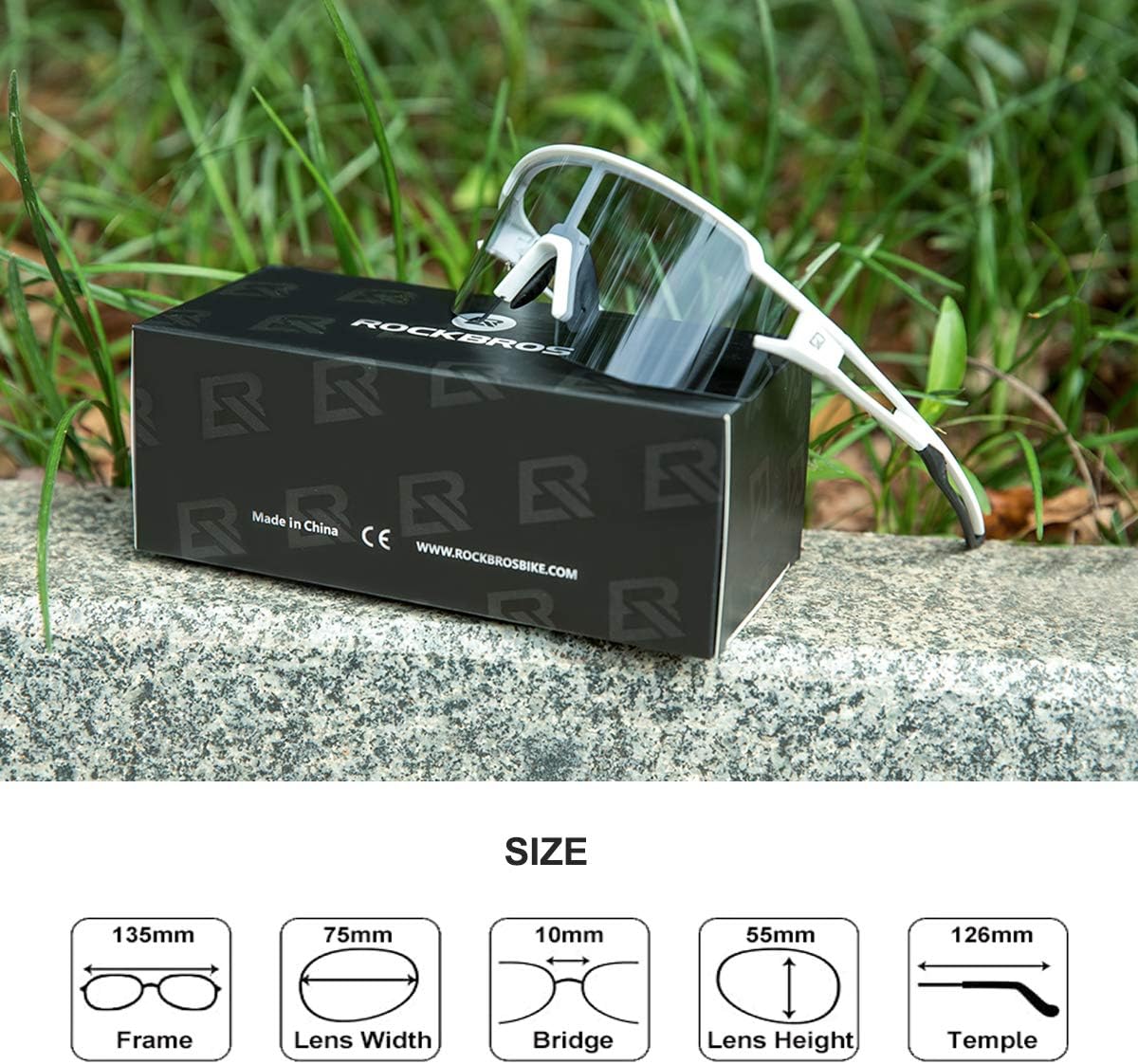 Half-Frame Photochromic Sports Sunglasses (UV400) - Image 91