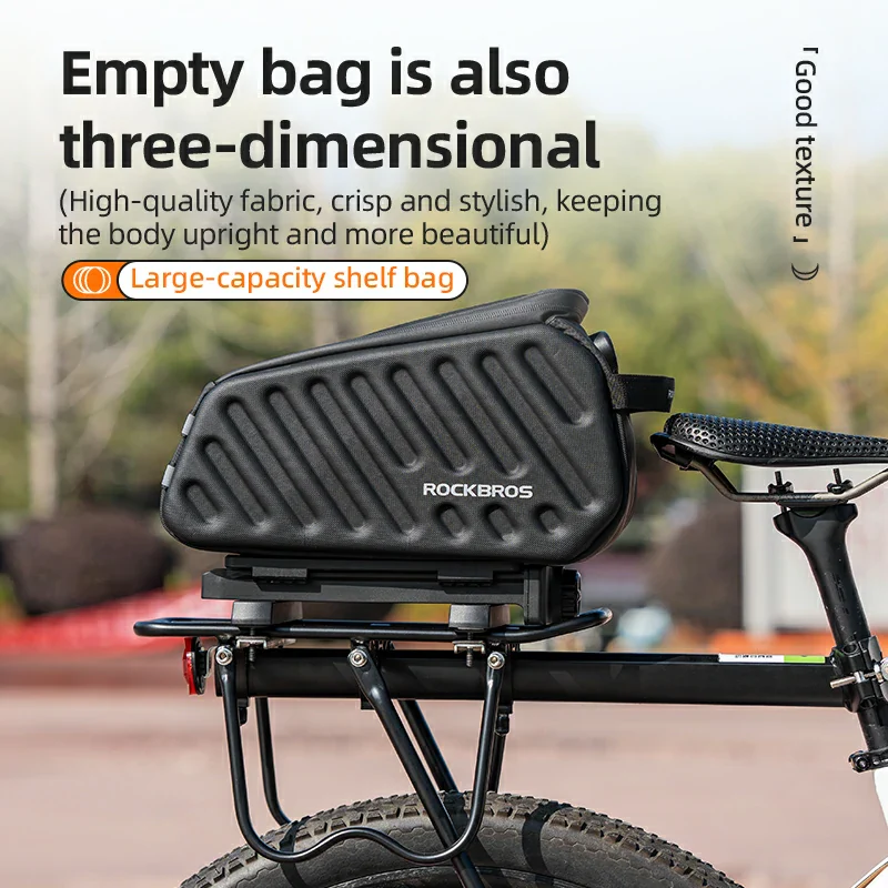 ROCKBROS Hard Shell EVA Bike Rack Bags Waterproof with Lock 7.5L - Image 8