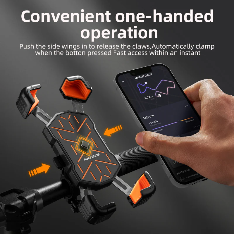 ROCKBROS HW-117 Bike Phone Mount 1s Lock Bike（Handlebar) - Image 6