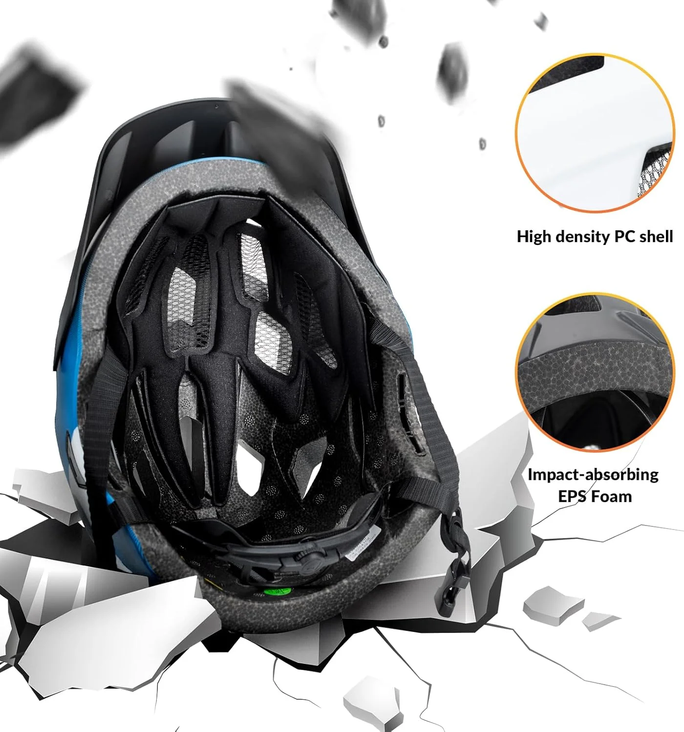 ROCKBROS Kids Full Face Bike Helmet Ages 5-14 Anti-Collision Detachable Chin - Image 11
