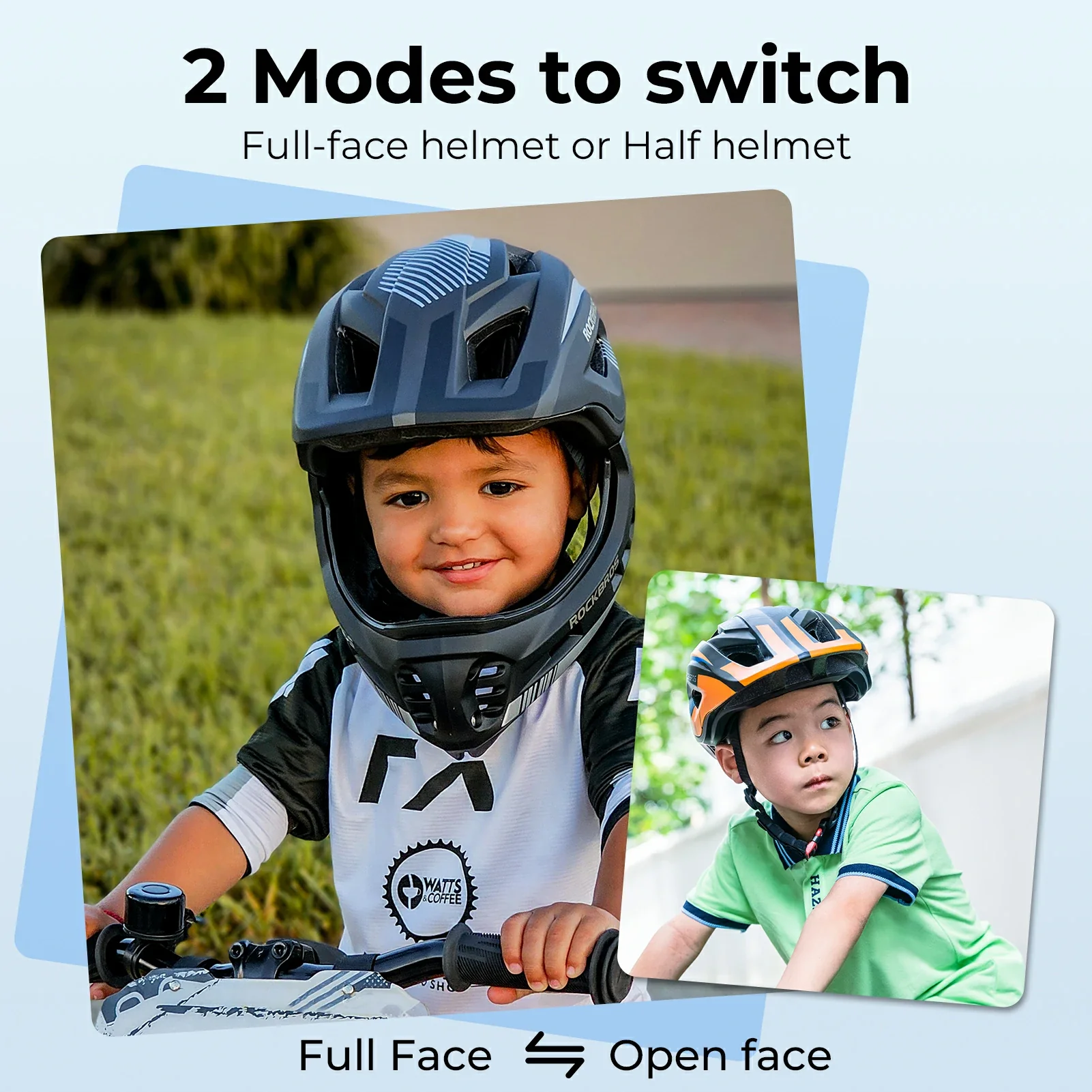 ROCKBROS Kids Full Face Helmet Detachable for Youth Child Boys Girls Ages 3-16 - Image 18