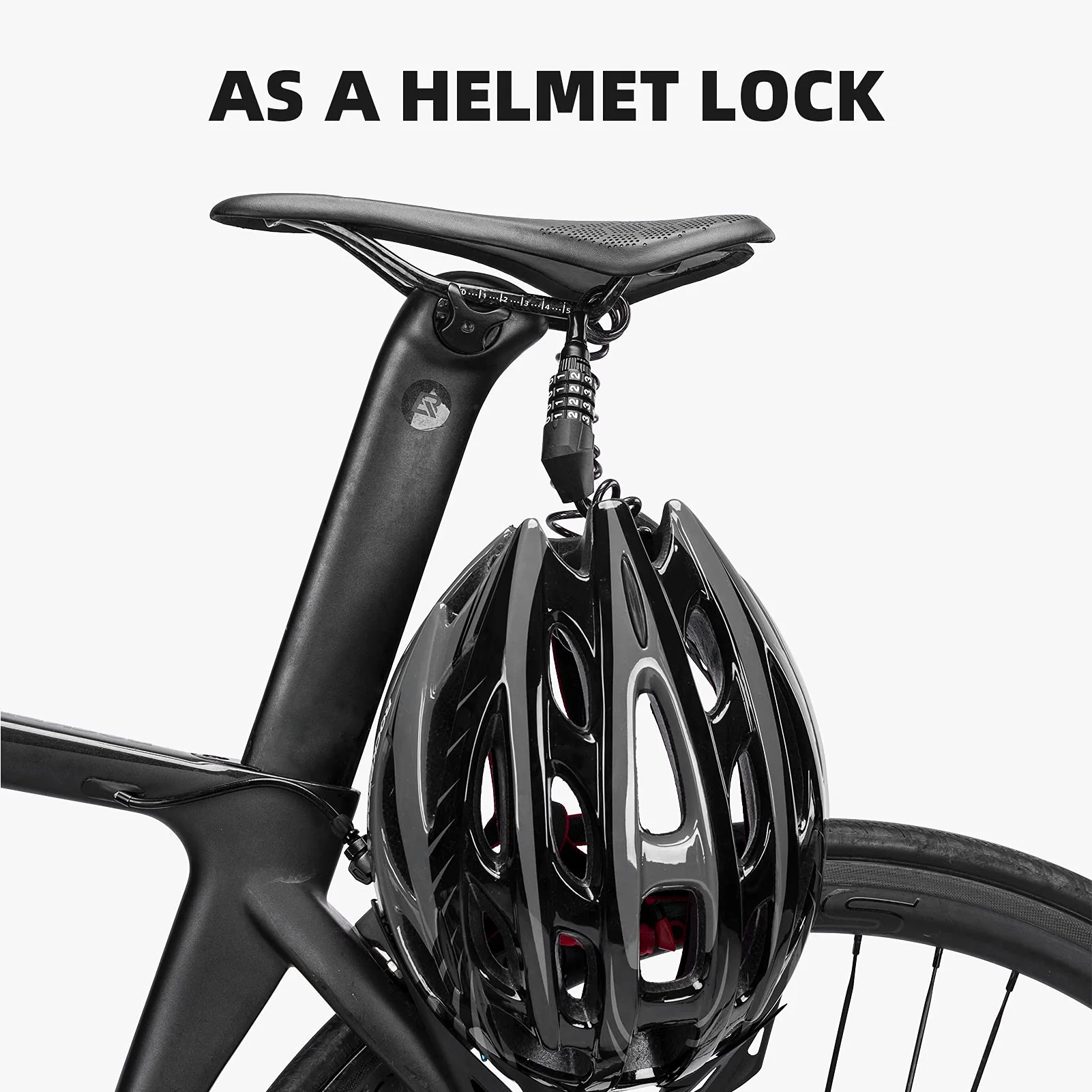 ROCKBROS Lightweight Helmet Lock, Resettable Combination Cable Lock for Bike & Luggage - Image 4