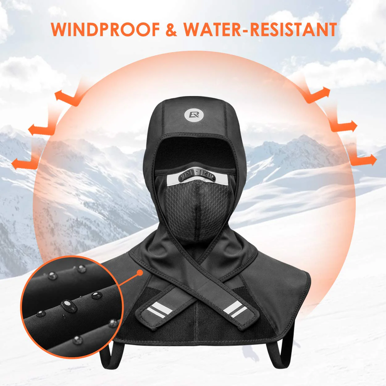 ROCKBROS Men Windproof Thermal Fleece Balaclava Ski Mask Winter Cycling Motorcycle Gear - Image 3