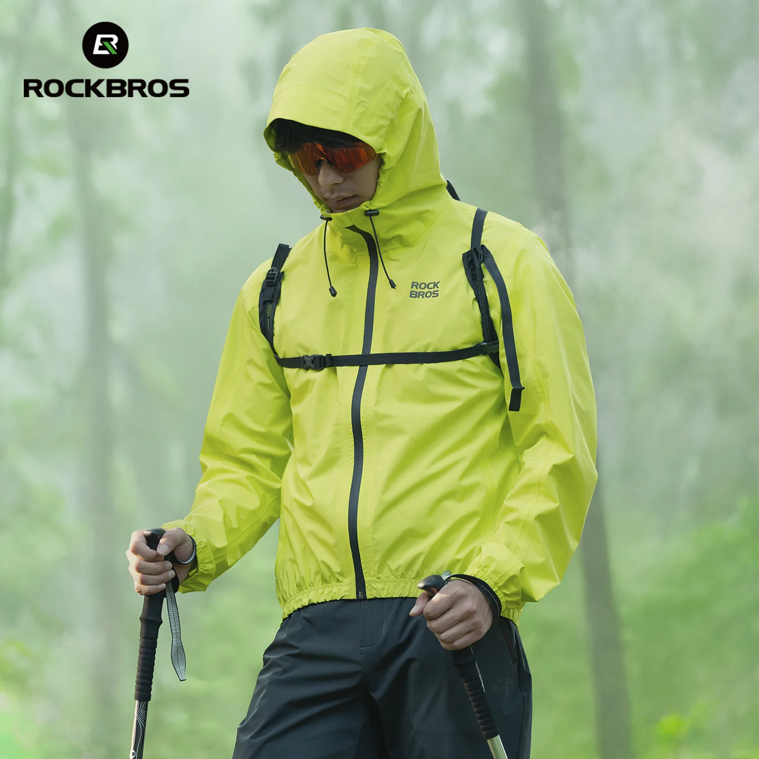 ROCKBROS Men's Cycling Running Windbreaker Windproof Jacket Lightweight High Visibility - Image 7