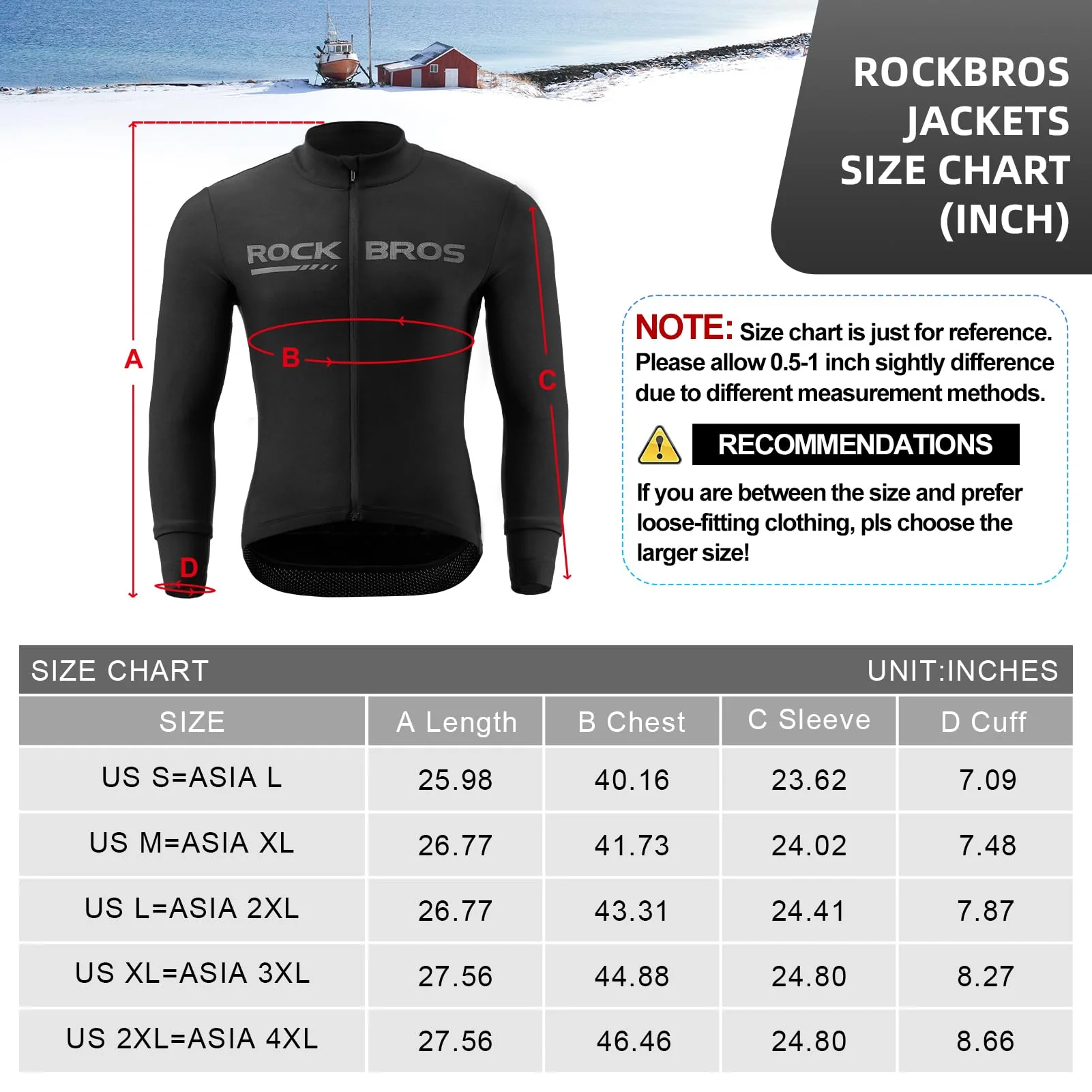 ROCKBROS Men's Long Sleeve Cycling Jersey with full zipper rear pockets perfect fit for outdoor sports - Image 11