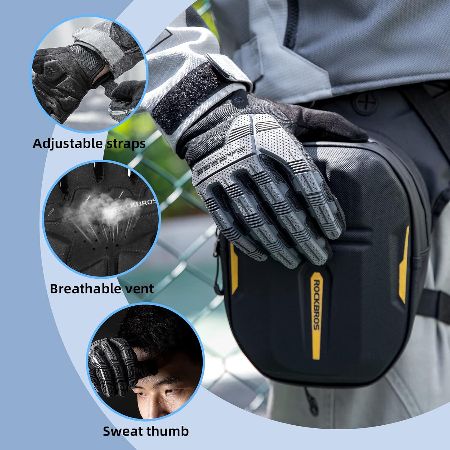 ROCKBROS Mountain Bike Gloves Dirt Bike Gloves - Image 7