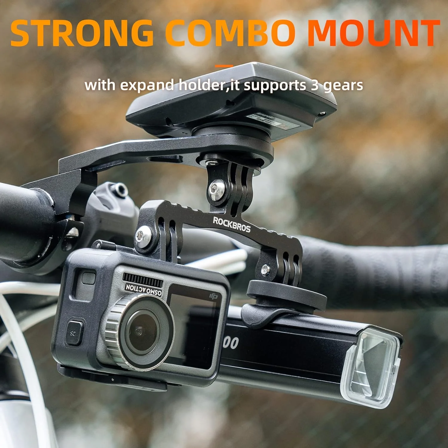 ROCKBROS Out Front Bike Mount Cycling Computer Mount Bike Handlebar 1.25''/ 31.8mm - Image 8