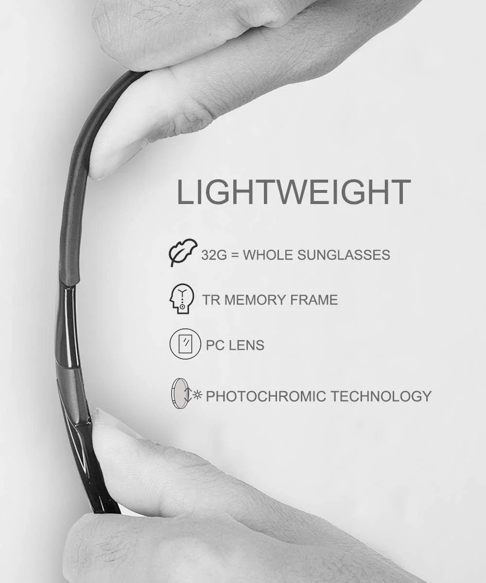 Aerodynamic Windproof Photochromic Cycling Sunglasses - Image 13