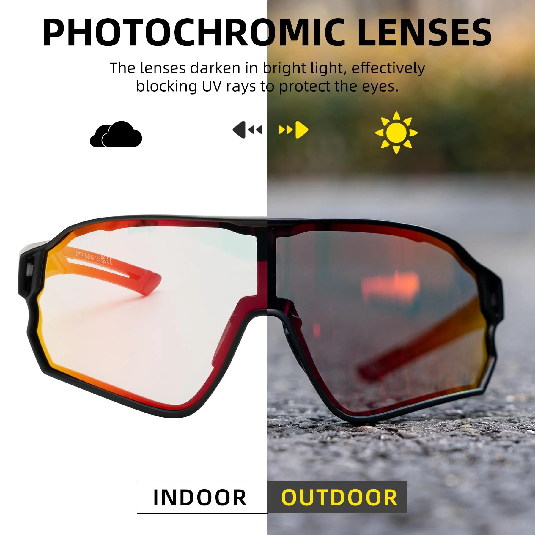 Thickened PC Lens Photochromic Sunglasses (UV400) - Image 11