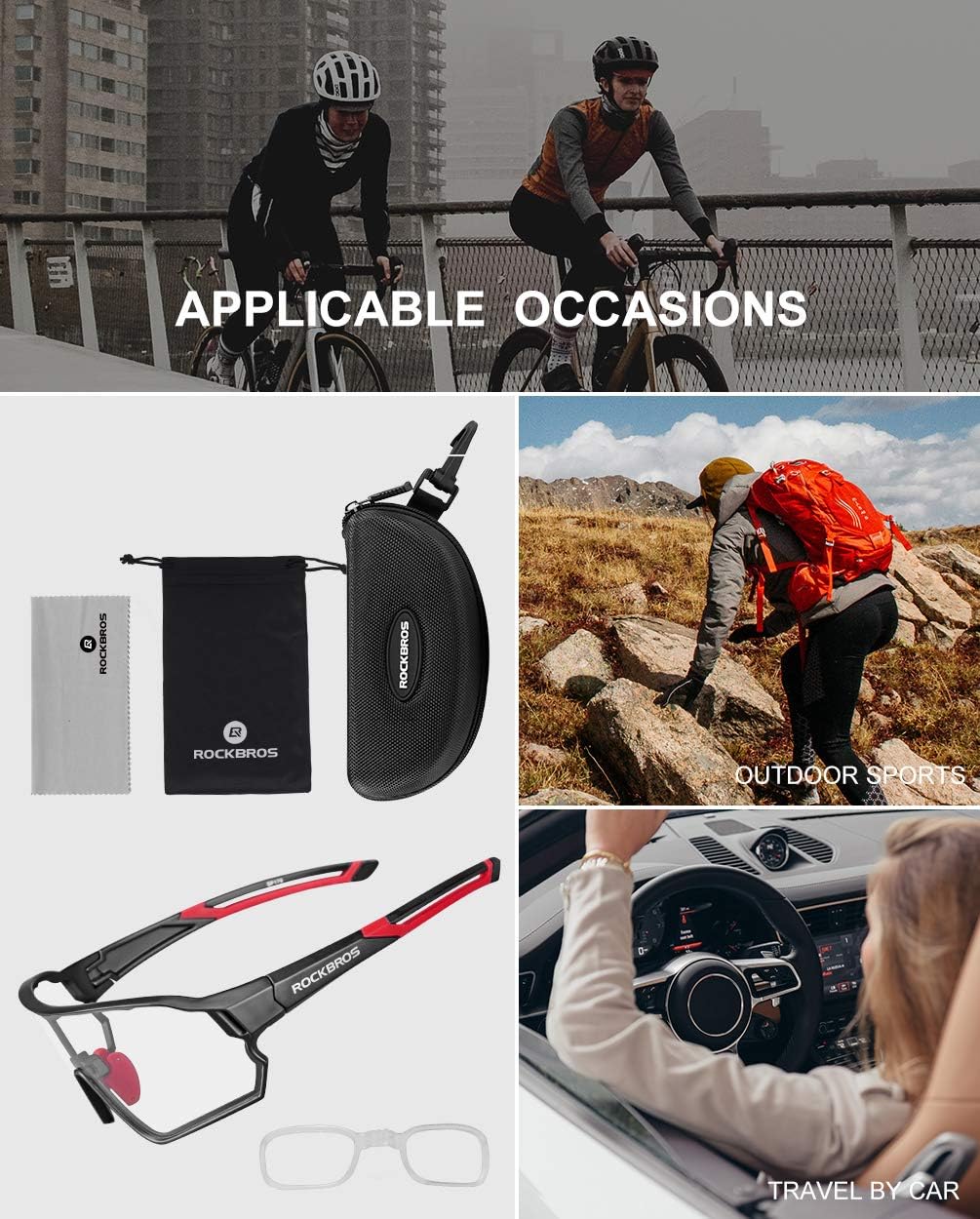 Thickened PC Lens Photochromic Sunglasses (UV400) - Image 24