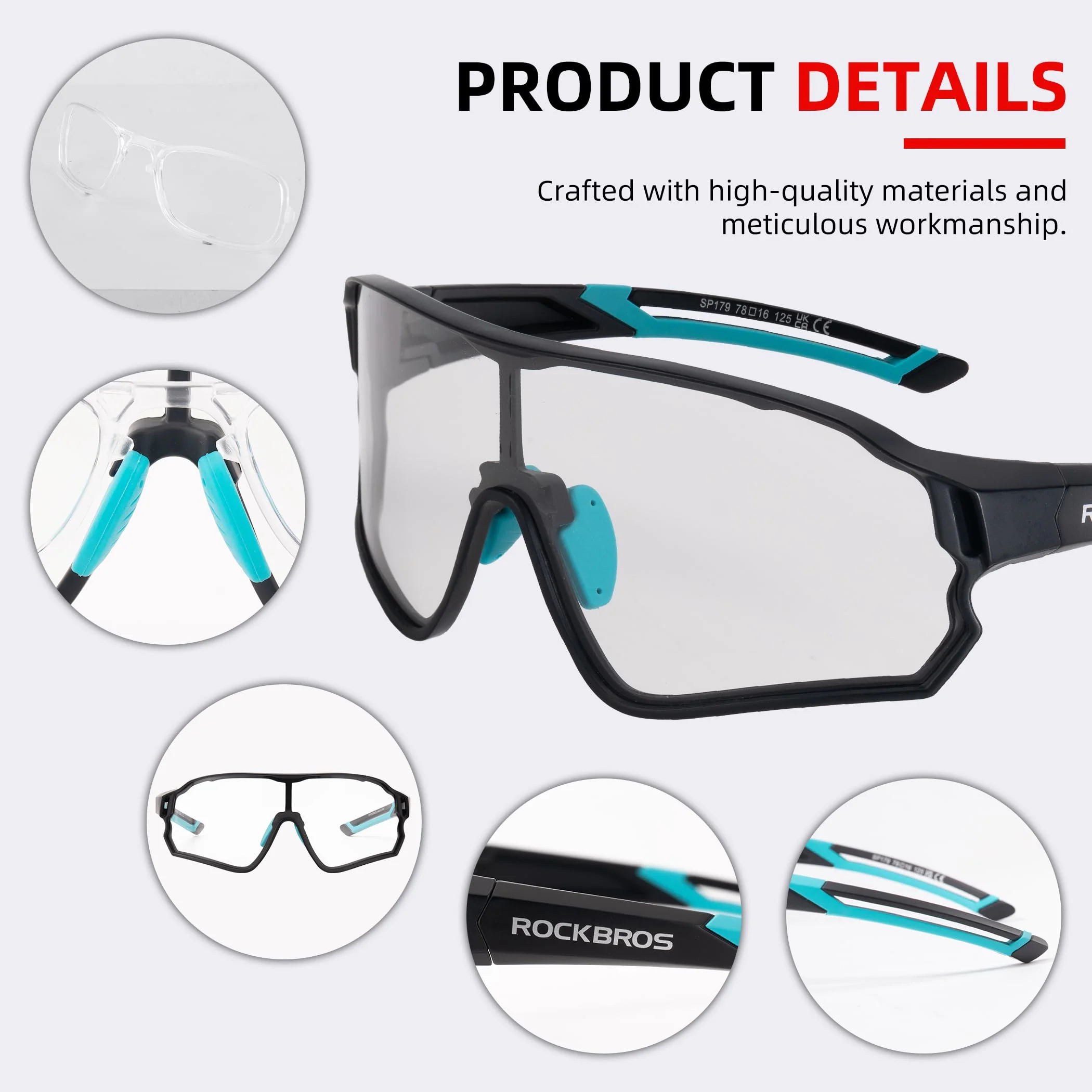 Thickened PC Lens Photochromic Sunglasses (UV400) - Image 30