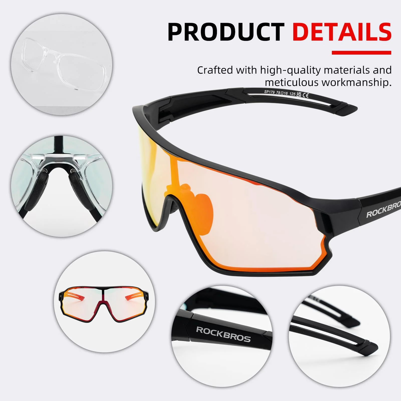 Thickened PC Lens Photochromic Sunglasses (UV400) - Image 8