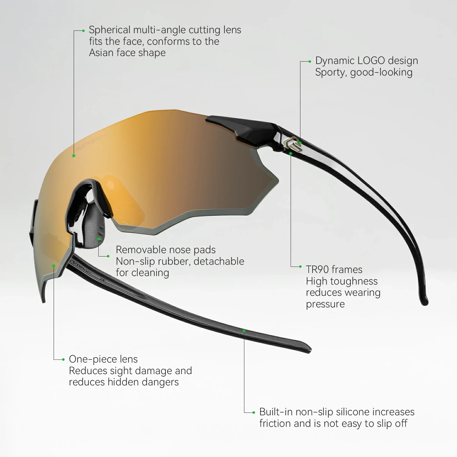 Durable Polarized Cycling Sunglasses with UV400 Protection - Image 7