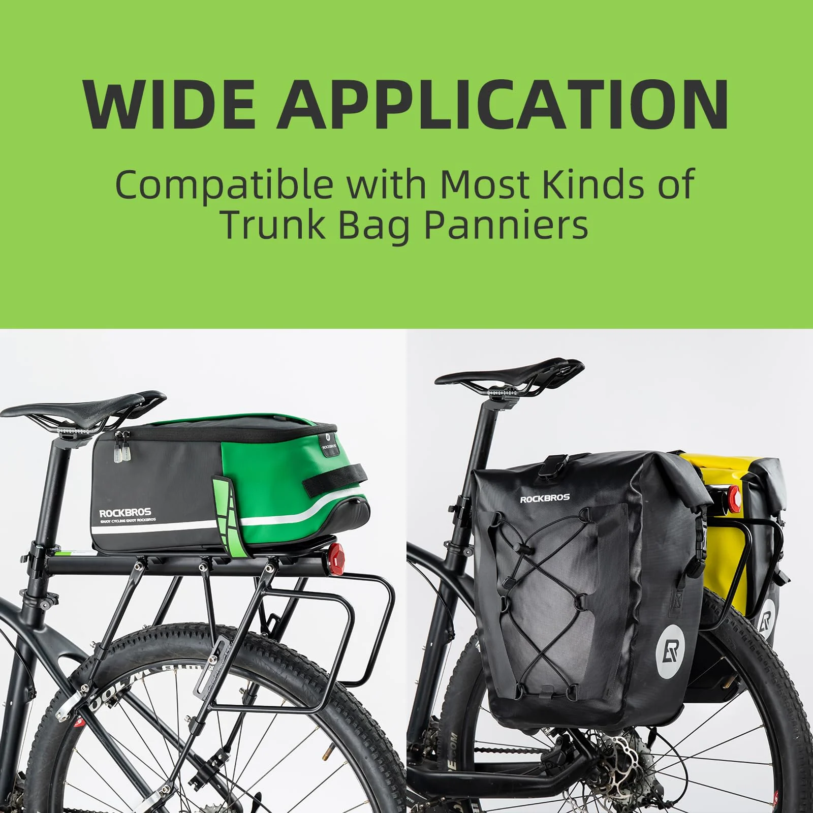 ROCKBROS Quick Release Rear Bike Cargo Rack, 55LB Capacity for 26”-29” MTB E-Bikes - Image 6