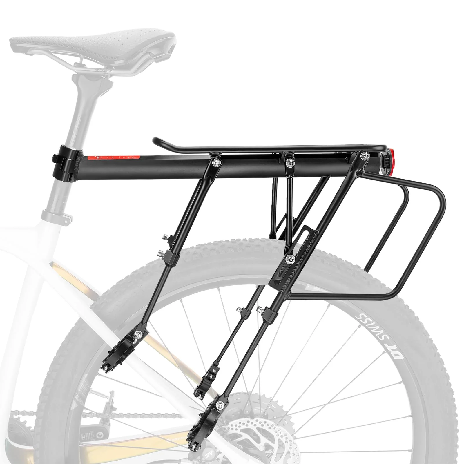 ROCKBROS Quick Release Rear Bike Cargo Rack, 55LB Capacity for 26”-29” MTB E-Bikes - Image 8